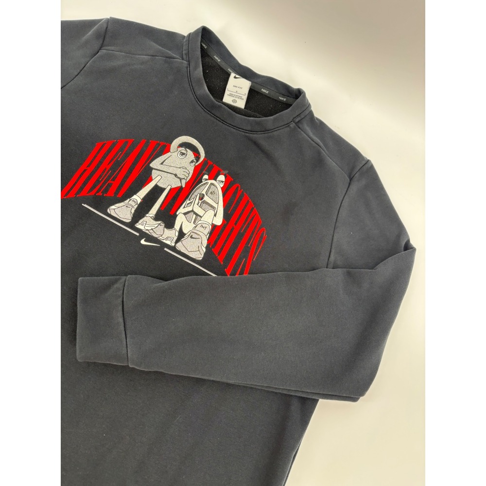 Nike Dri-FIT Heavyweights Graphic Sweatshirt Mens Large Black Crewneck Pullover